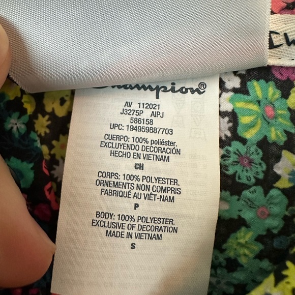 Champion Women’s Mini Flower Seersucker Full Zip Utility Jacket NWT (Size S) - Picture 7 of 9